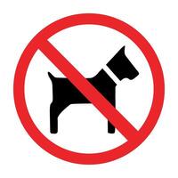 No Dogs and cat allowed Symbol Sign in red circle crossed out vector