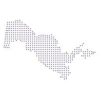 Uzbekistan map dotted pattern design purple circle vector