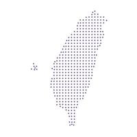 Taiwan map dotted pattern design purple circle vector