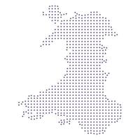 Wales map dotted pattern design purple circle vector