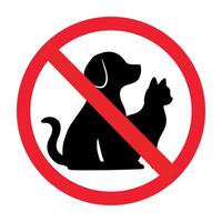 No Dogs allowed Symbol Sign in red circle crossed out vector