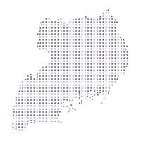 Uganda map dotted pattern design purple circle vector