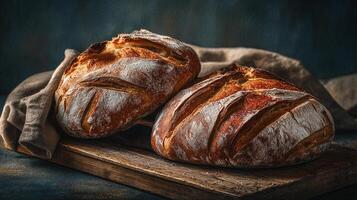Tasty rustic bread image in soft natural daylight bread photography photo