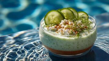 Refreshing Cucumber Yogurt Dip by Poolside photo