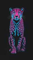 tiger colorful line art design premium quality vector
