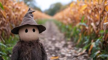 Scarecrow Path Autumnal Field photo