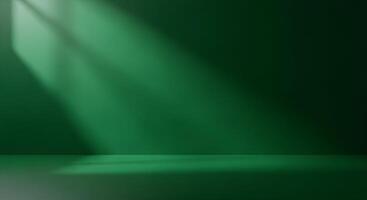 Dark Teal Infinity Wall with Venetian Blind Light Shadows in Minimal Studio Setting photo