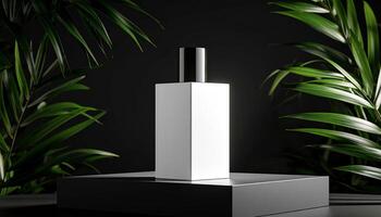 White Trapezoid Face Cream From Below photo