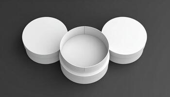 Multi Tier Cake Box With Internal Support Layers On Black photo
