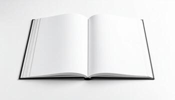 Chalk Textured Journal With Inner Layout On White Studio Table photo