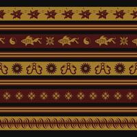 contemporary unique own custom made asian tribal pattern ethnic ornament art wallpaper background suitable for your textile design vector