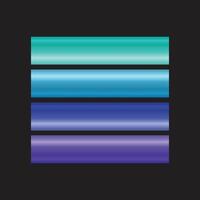 Gradient colored horizontal bars on a black background. vector