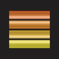 Metallic Color Palette for Design Projects vector
