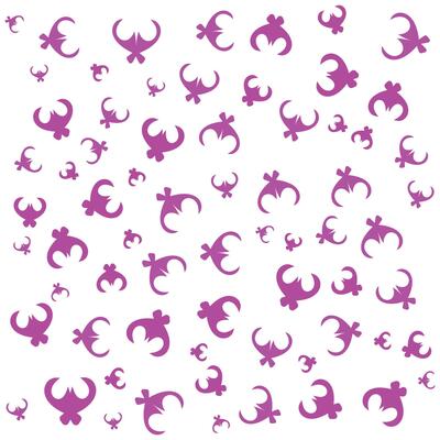 Scattered abstract magenta decorative shapes