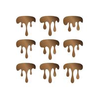 Chocolate Drips and Droplets vector