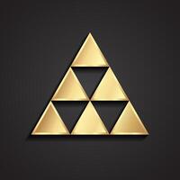 Golden triangle symbol design vector