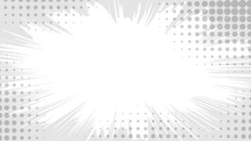 abstract comic background with exploding frame and dots decoration vector