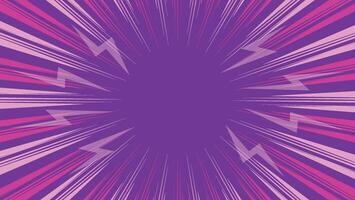 abstract purple exploding lines cartoon background vector