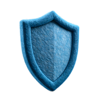 A 3D rendered image depicting a shield shaped icon symbolizing cybersecurity privacy protection and information safety png