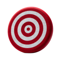 A minimalist textured design featuring a red and white felt bullseye target with concentric rings symbolizing accuracy focus and the pursuit of goals png