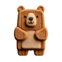A soft brown and fluffy plush bear toy with a warm huggable texture that evokes a sense of comfort and childhood nostalgia png