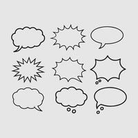 Set of speech bubble icons. vector