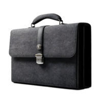 A sleek and minimalist gray briefcase crafted from durable yet soft to the touch felt material featuring a buckle closure for a professional and organized look png