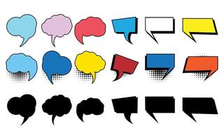 Bubbles speech designs set vector