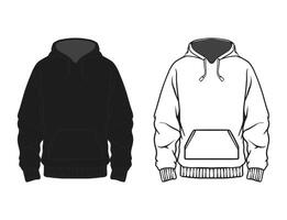Mock up hoodie template design vector