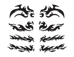 Y2k element flame set vector