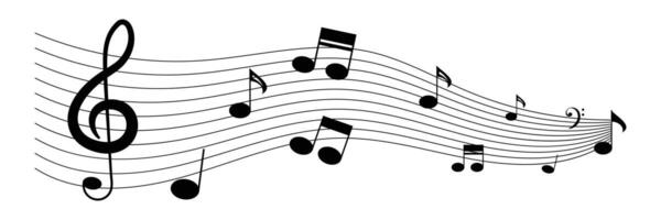 Music notes icon. Musical notes stave line pattern symbols icon. Treble clef and notes for black design on a white background. Symbol with music notes. vector
