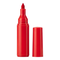Bold red marker with cap removed for art and design projects png