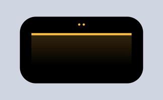 Minimal Dark UI Panel with Status Bar. Clean Dashboard Element in Dark Theme. Modern Interface Module with Neon Line. vector