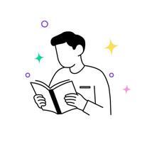 Learning and knowledge concept illustration. Education development idea. Study habit design. Self improvement metaphor. vector