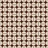 Trendy retro geometric seamless patterns with cofe bins circles. Modern abstract background texture vector