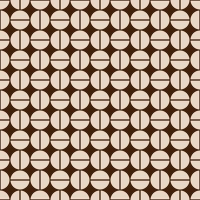 Trendy retro geometric seamless patterns with cofe bins circles. Modern abstract background texture