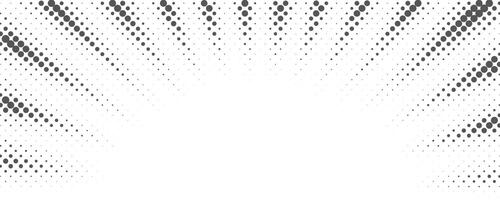 Sun rays halftone background. White and grey radial abstract comic pattern. Explosion abstract lines backdrop vector
