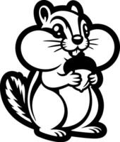 Chipmunk Stuffing Its Cheeks vector