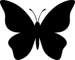 Simple Black and White Butterfly Silhouette Design for Graphic Use vector