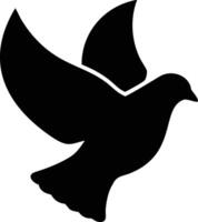 Elegant Black and White Silhouette of a Bird in Flight for Graphic Design vector