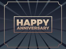 Retro Happy Anniversary Illustration with Vintage Style vector