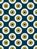 abstract yellow and white eye pattern a minimalist yet unsettling background ideal for horror themes parties and textiles vector