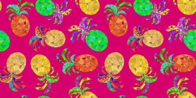Colorful pineapple graphic pattern design vector