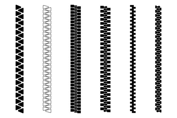 Zipper icon set seamless illustration