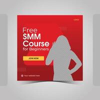 Learning Platform Social Media Post Design vector