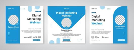 Digital marketing webinar promotional graphics vector