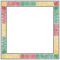 Geometric border design in vibrant colors vector