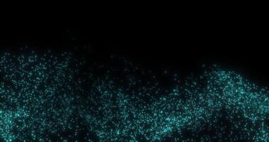 Ocean waves made of blue particles. Bokeh particles. Abstract animation.223 video