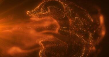 The flight of particles in a liquid. A drop of liquid. Abstract animation.221 video