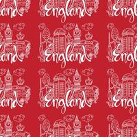 England pattern design on red background vector